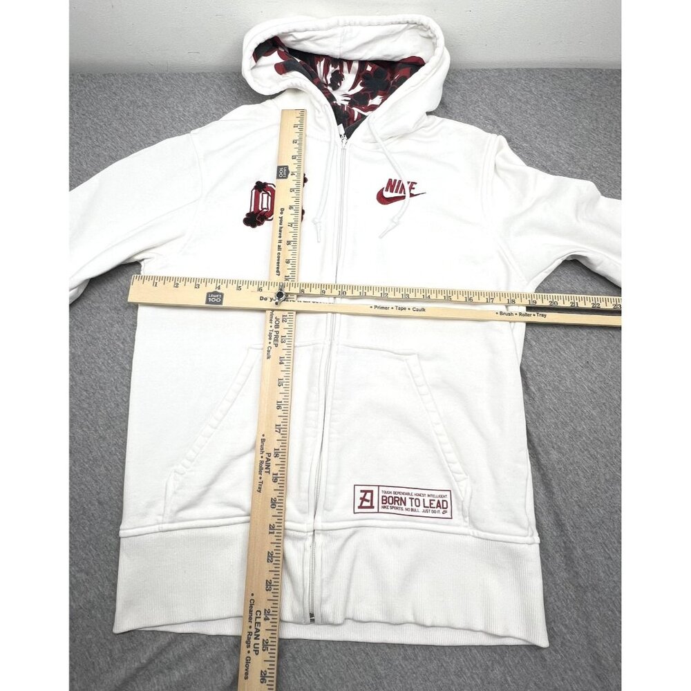 Nike Hoodie Men Large White Born To Lead Bull Full‎ Zip Graphic Sweatshirt RARE - Picture 10 of 12